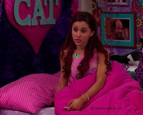 Ariana Grande In Her Sam Cat Set Sitting On Her Bed Ariana