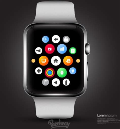 apple smartwatch mockup design  vector  adobe illustrator ai ai vector illustration