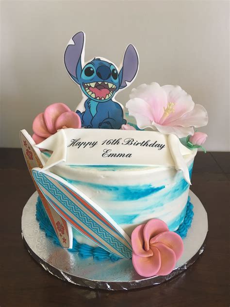 Stitch Frosting Cake Cake Creations By Leah 25th Birthday Cakes Disney Birthday Cakes Happy