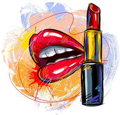 Best Red Lipstick Illustrations Royalty Free Vector Graphics And Clip