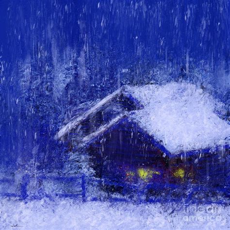 Winter Blizzard Painting By Jack Bunds