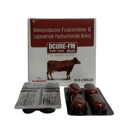 Metronidazole Furazolidone And Loperamide Hydrochloride Bolus For