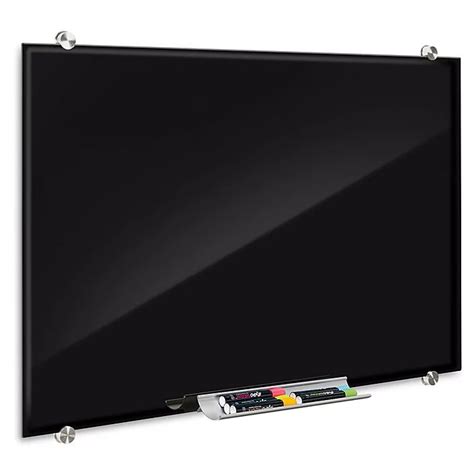 Magnetic Glass Dry Erase Board Black 4 X 3 H 7806bl Uline