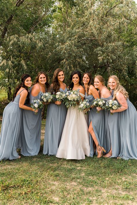 Brides Maid Dresses Blue Dusty Blue Bridesmaid Dresses Dusty Blue