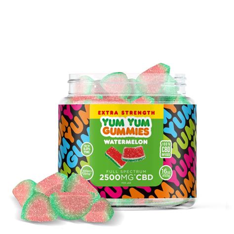 Yum Yum Gummies Cbd Full Spectrum Extra Strength Watermelon 2500mg