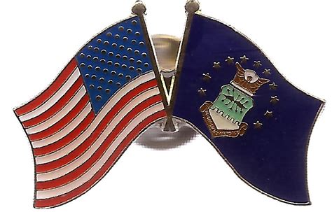 Us Air Force Flag Lapel Pin Double Us Air Force Flag