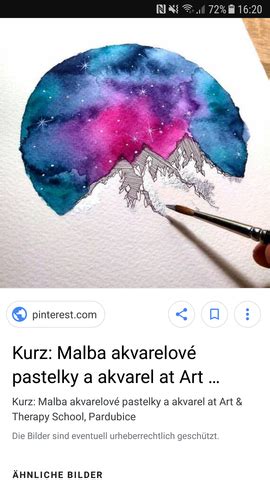 Daher hat er gelernt, mit kräftigen farben zu arbeiten. Kann man mit Wasserfarben Galaxy-Style malen? (Kunst ...