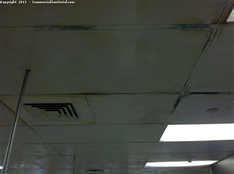 The ceiling tiles you choose for your commercial kitchen make a big difference. kitchen cleaning image