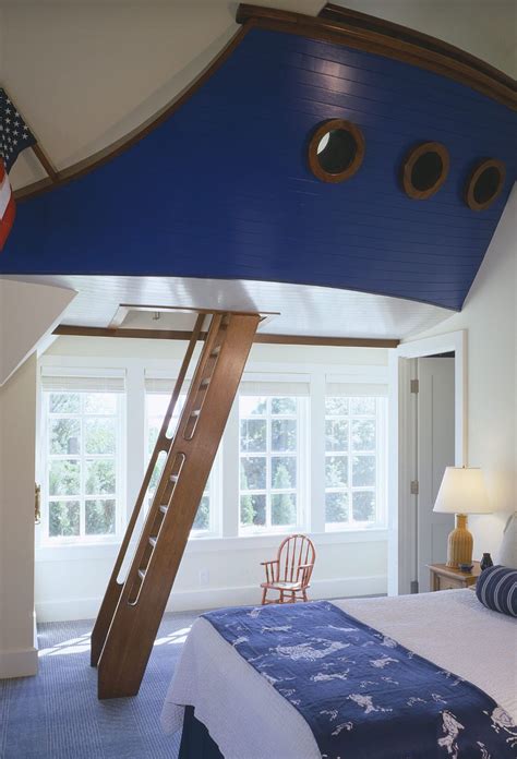 You can add some car toys on the desk or on bedroom side. Awesome kids room , captain ! | Unique kids bedrooms, Cool ...
