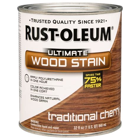Rust Oleum 1 Quart Traditional Cherry Wood Stain At