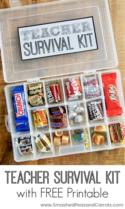 Teacher Survival Kit With Free Printable Smashed Peas And Carrots