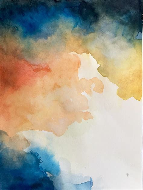 Sunsethues24 Original Affordable Watercolor Painting Abstract