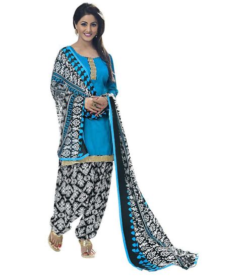 Desi By Design Blue Cotton Unstitched Dress Material Buy Desi By Design Blue Cotton Unstitched