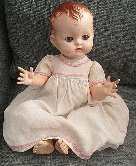 1950s Pedigree Delite Baby Vintage Hard Plastic Doll 16 Ins Tall