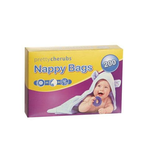 Nappy Sack Tie Handle Pack Of 200 Pad Disposal Units And Bags