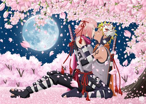Wallpaper Trees Illustration Night Anime Moon Cartoon Uzumaki