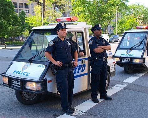 Nypd Police Officers With Traffic Enforcement Vehicles Washington