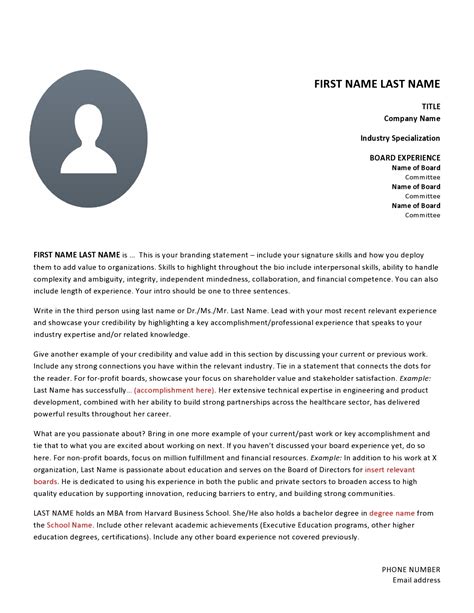 Biography Templates Examples Personal Professional Vrogue Co