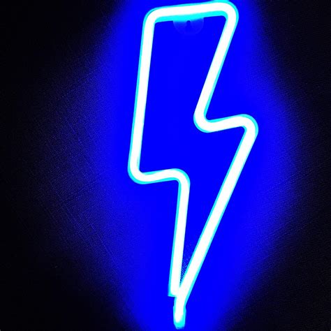 Led Lightning Bolt Neon Sign Battery Usb Operated Neon Lights For