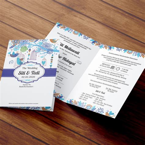 Buat undangan pernikahan yang akan membuat teman kamu iri dengan canva. Undangan Pernikahan Modern, Tema Biru, Unik, Murah, Bahan Tebal | Shopee Indonesia