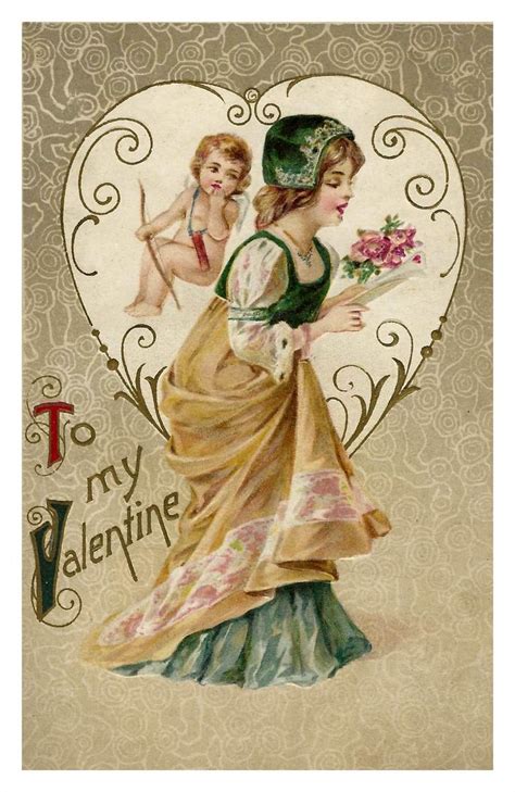 Vintage Valentine Postcard To My Valentine Printed In Germany Circa 1910s Valentine