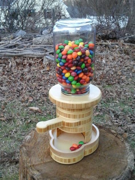 Wooden Candy Dispenser Etsy