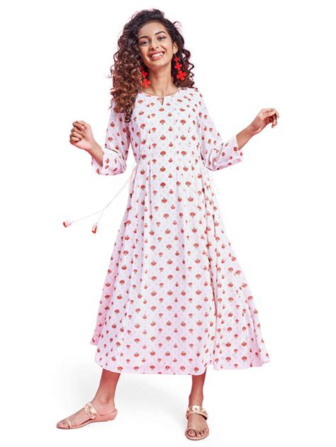 Buy Global Desi Off White Floral Print Dress For Women Online Tata Cliq