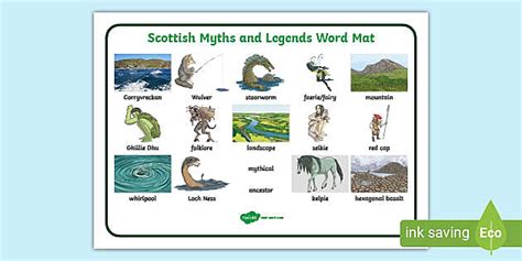 Scottish Myths And Legends Word Mat Teacher Made Twinkl