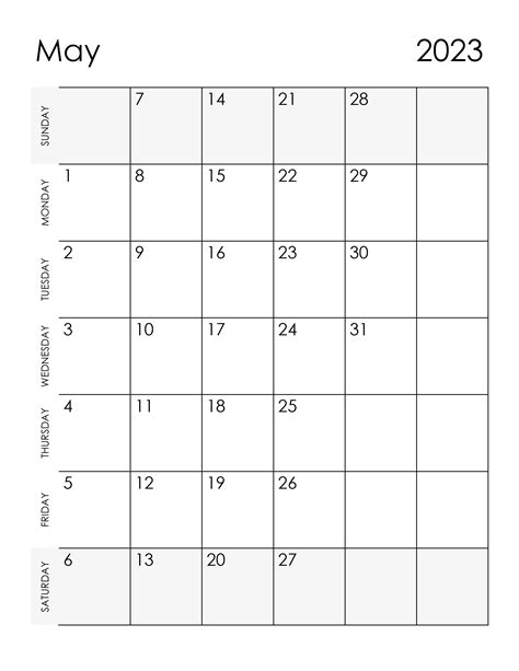 Blank Free Printable Calendar May 2023 2024 Calendar Printable