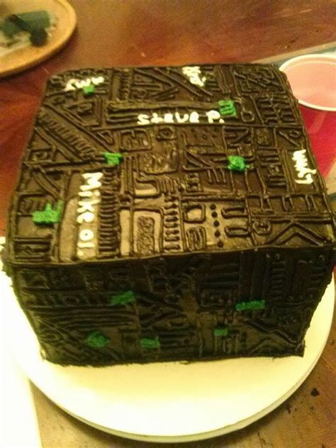 Cakes With Alt Borg Cube From Star Trek