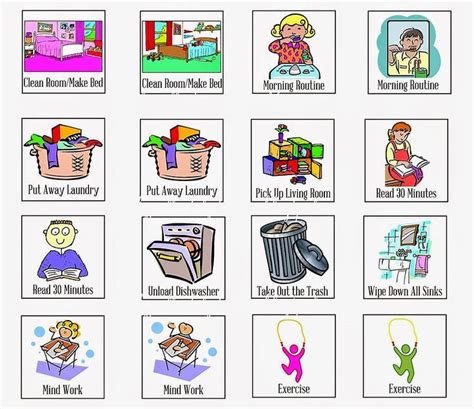 Image Result For Free Printable Chore Clip Art Free Printable Chore