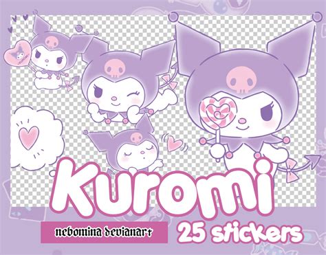 01 kuromi stickers sticker pack by nebomina on deviantart