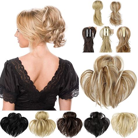 Amazon Com Felendy Inch Curly Claw Clip Ponytail Extension Instant Updo Hair Piece Wavy