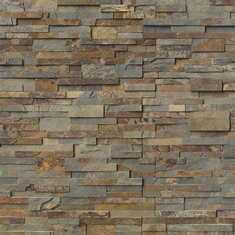 Msi Gold Rush 6 X 24 Slate Stacked Stone Wall Tile And Reviews Wayfair