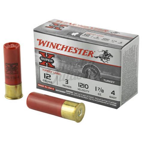 Winchester Super X 12 Gauge 4 Shot 3 Inch Turkey Loads 10 Rounds