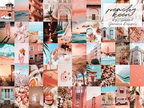 Peachy Keen 60pc Collage Kit Printed Version Etsy In 2020 Aesthetic
