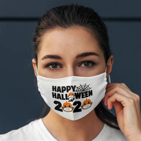 Happy Halloween Face Mask Halloween Face Masks Washable Face Etsy
