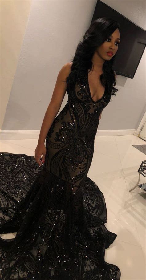 Pin By ‘ Money I On Sweet Thangs Prom Girl Dresses Black Prom