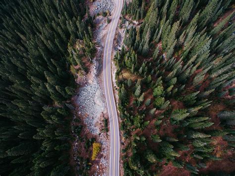 Aerial Photo Above A Mountain Road Road Aerial Photo Photo