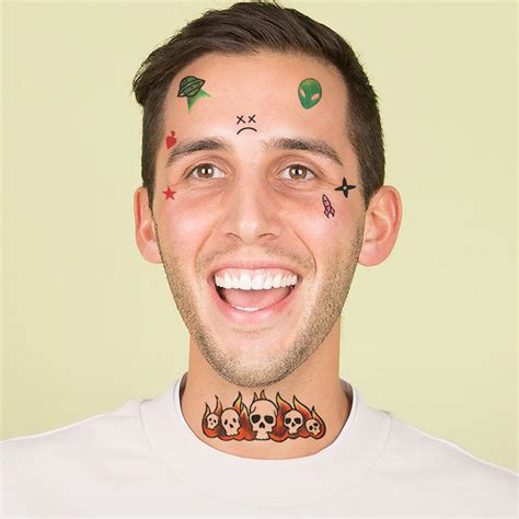 Lil Pump Temporary Tattoo Set Face Neck Tattoo Icon Tattooicon
