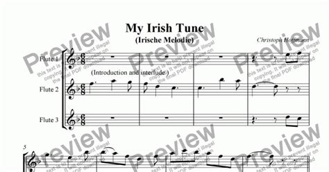 D My Irish Tune Irische Melodie For 3 Flutes Sheet Music Pdf File