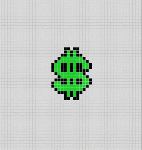 Símbolo De Dinero Symbol Of Money Pixel Art Patterns Piksel Sanatı