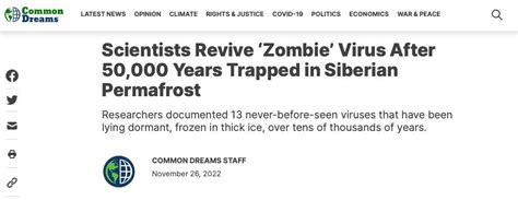 Scientists Revive Zombie Viruses 50000 Years Old