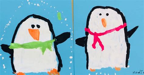 Painted Penguins Winter Art Lesson Art Teacher In La