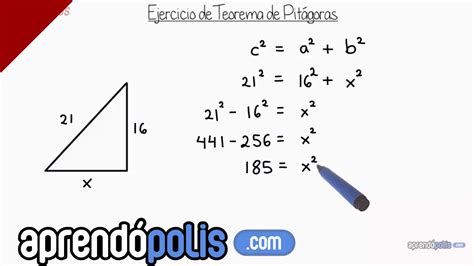 Problemas De Aplicación Del Teorema De Pitágoras Aplican Compartida