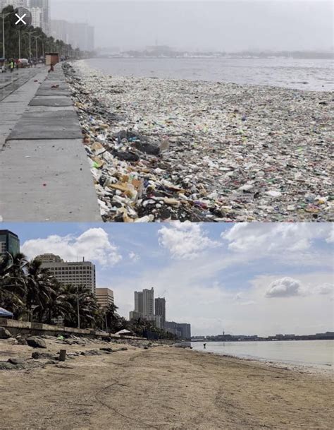 Manila Bay In Philippines After Thousands Of People Volunteered To