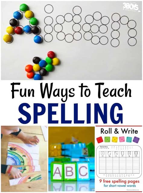How To Teach Spelling In A Fun Way 3 Boys And A Dog