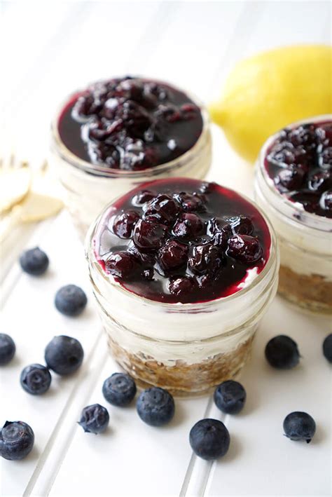 No Bake Blueberry Cheesecake In A Jar Happiness Is Homemade