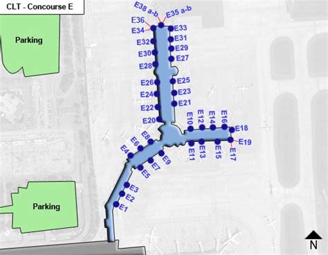 Charlotte Douglas Airport Clt Concourse D Map