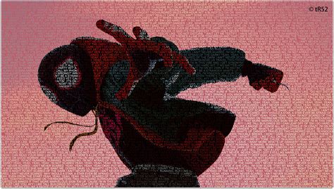 Finally Finished Working On This Miles Morales Text Portrait I Hope It